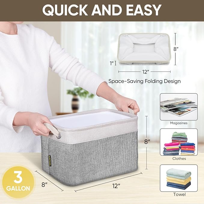 BALEINE 2 Pack Fabric Storage Bins - Image 8