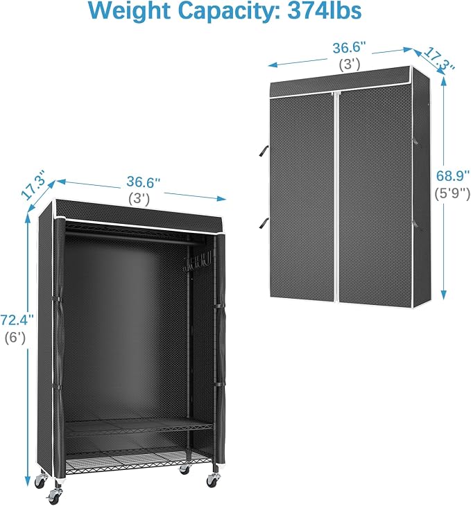 VIPEK R3C Rolling Clothes Rack - Image 7