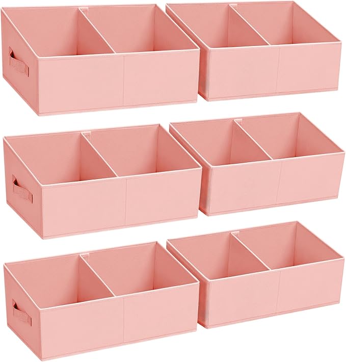 DIMJ Large Closet Shelf Organizer Bins 6 Packs by DiMJ