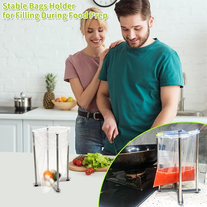 Plastic Bag & Bottle Drying Rack, Collapsible Countertop Stand - Image 6
