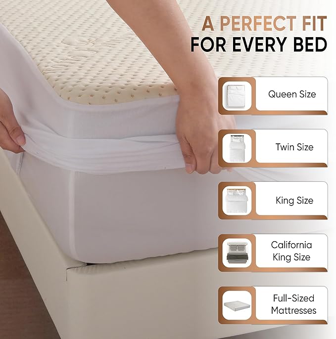 Luxury Waterproof Organic Mattress Protector Queen - Image 5