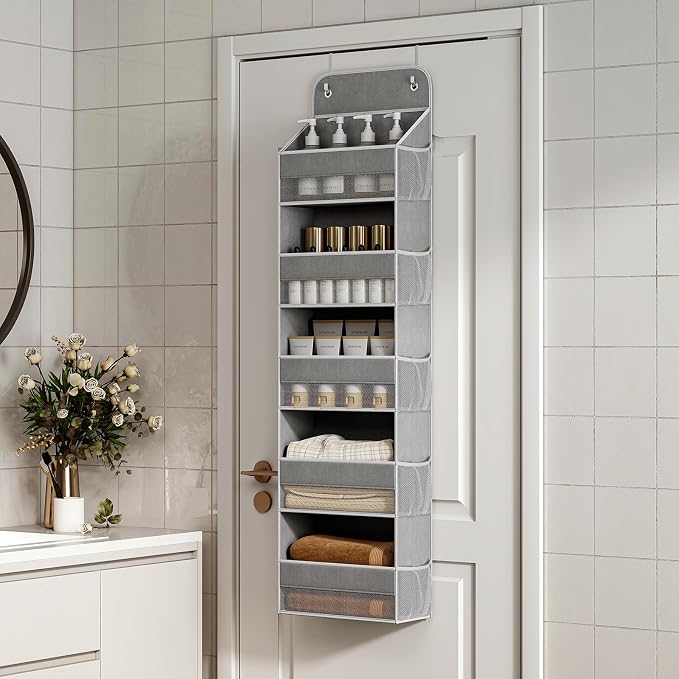 LAMU 5 Tier Over the Door Organizer Hanging, 5 Large Pockets and 10 Side - Image 8