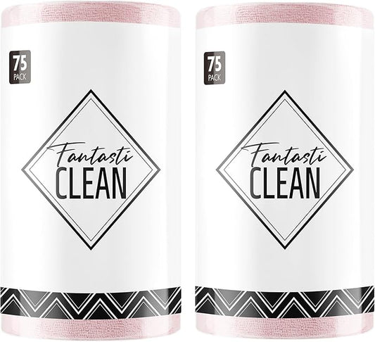 Fantasticlean Microfiber Cleaning Cloth Roll -150 Pack, Tear Away Microfiber by Fantasticlean