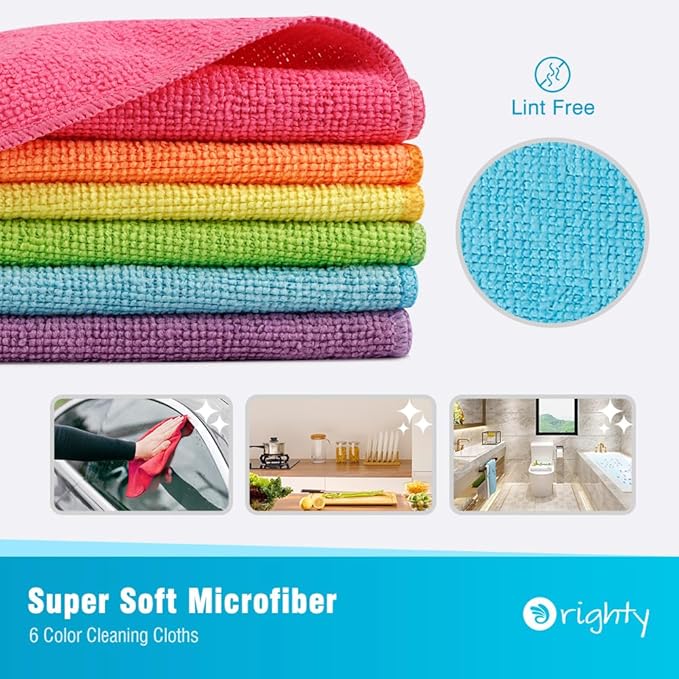 Orighty Microfiber Cleaning Cloth Pack of 60, Microfiber Towels - Image 3