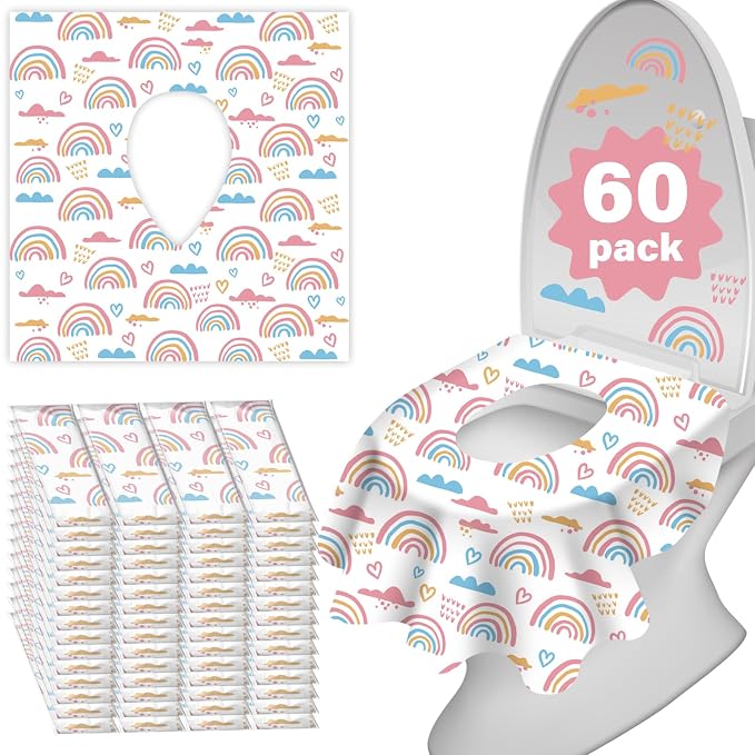 60 Pack Toilet Seat Covers Disposable, Extra Large Waterproof Toilet Cover by Unknown