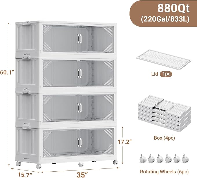 220Gal Plastic Stackable Storage Bins - Image 2