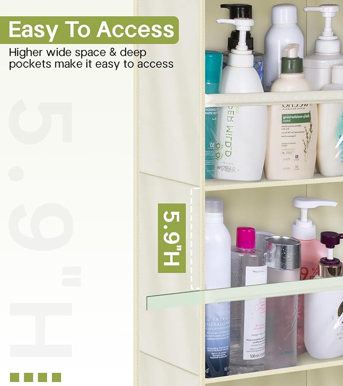 AOODA 2 Pack Over the Door Organizer, Large Capacity Closet Door Hanging - Image 4