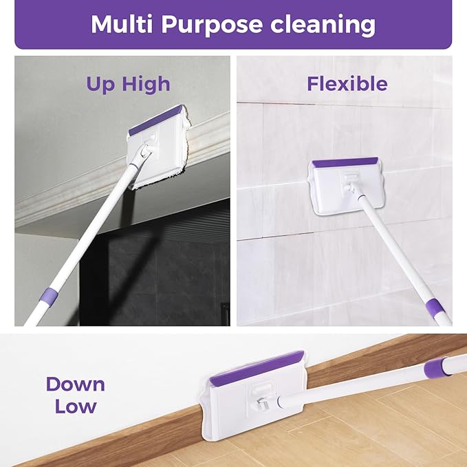 Baseboard Cleaner Tool with Handle 2.0, Dust Trapping and Locking, 5 Reusable - Image 4