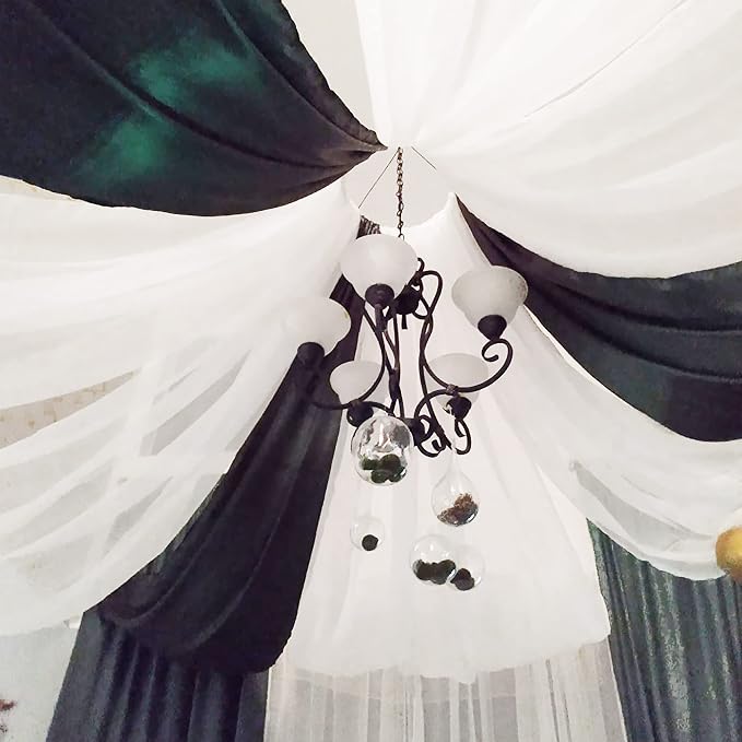 Chyhomenyc White Sheer Scarf Valances - Image 8