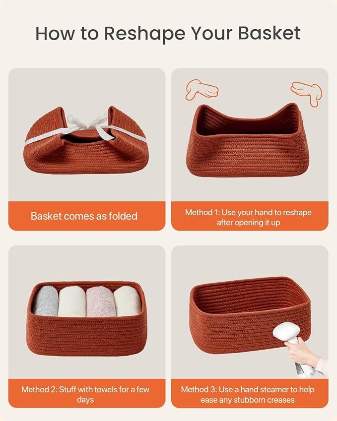 Small Woven Basket, Storage Basket - Image 8