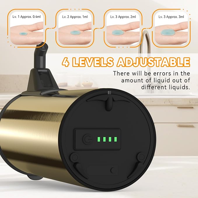 Automatic Soap Dispenser, Stainless Steel Material, Rechargeable Touchless Hand - Image 4