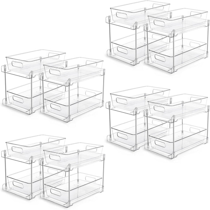 Vtopmart 8 Pack Pull Out Bathroom Under Sink Organizer (S-Standard)
