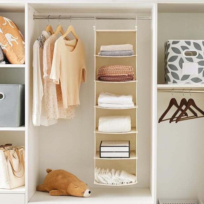 MAX Houser 6 Tier Shelf Hanging Closet Organizer, Closet Hanging Shelf - Image 2