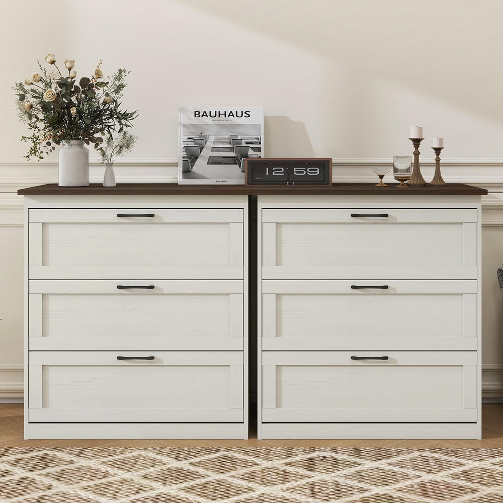 Vikiullf Small Dressers, Wooden 3 Drawer Dresser for Bedroom, Farmhouse Chest...