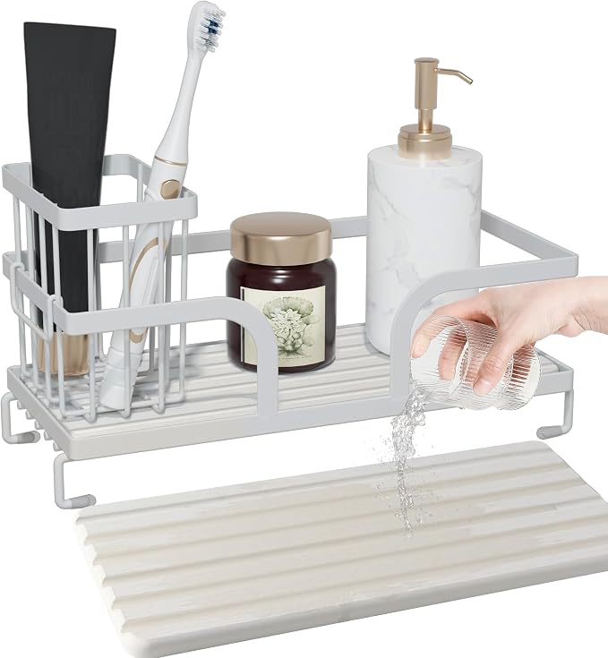 Bathroom Counter Organizer, Perfume Tray, Stone Drying Mat - Image 7