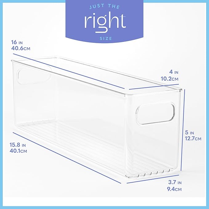 Plastic Food Storage 2 Pack Clear Container Bin - Image 3