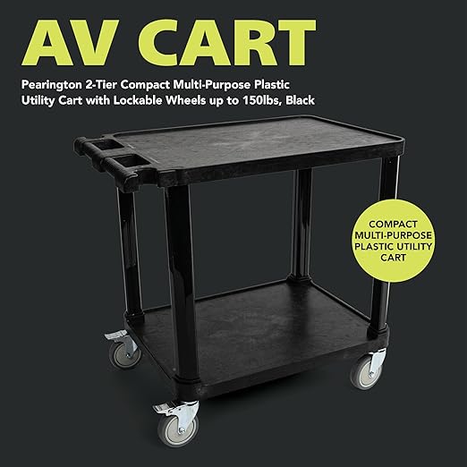 Pearington 2-Tier Compact Multi-Purpose Plastic Utility Cart - Image 2