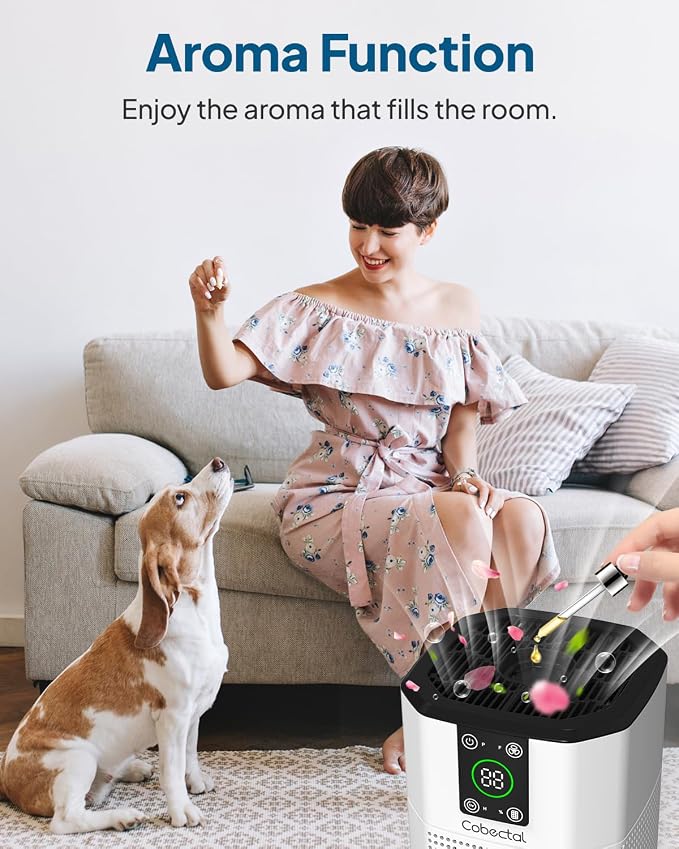 2 Pack Air Purifier for Home Bedroom, Cobectal Room Air Cleaner - Image 3