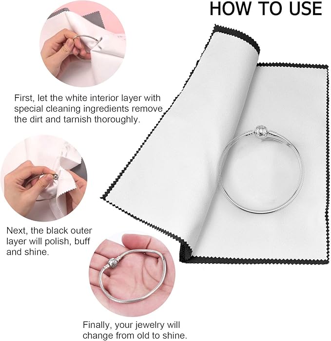 SEVENWELL Silver Polishing Cloth, Jewelry Cleaner Cloth - Image 5