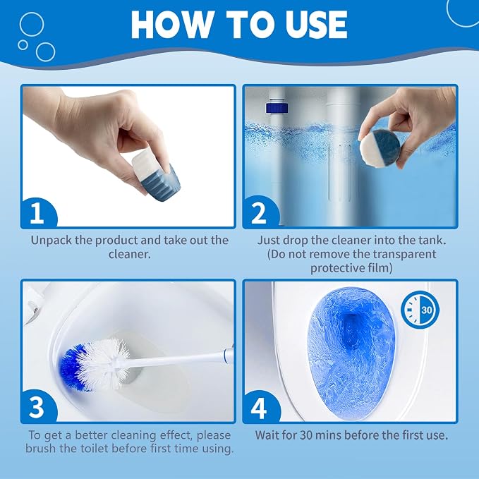 Toilet Bowl Cleaner Tablets, Automatic Toilet Tank Cleaner - Image 4