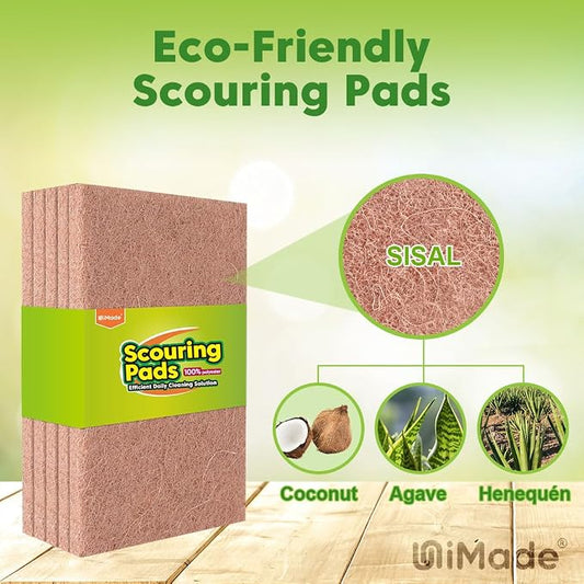 Natural Sisal Non-Scratch Scouring Pads, Garage and Outdoors, Cellulose - Image 2