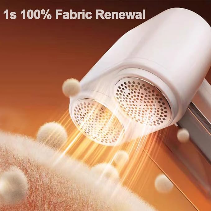 Dual-Head Fabric Shaver, Rechargeable Electric Lint Remover, 3-Speed Lint - Image 5