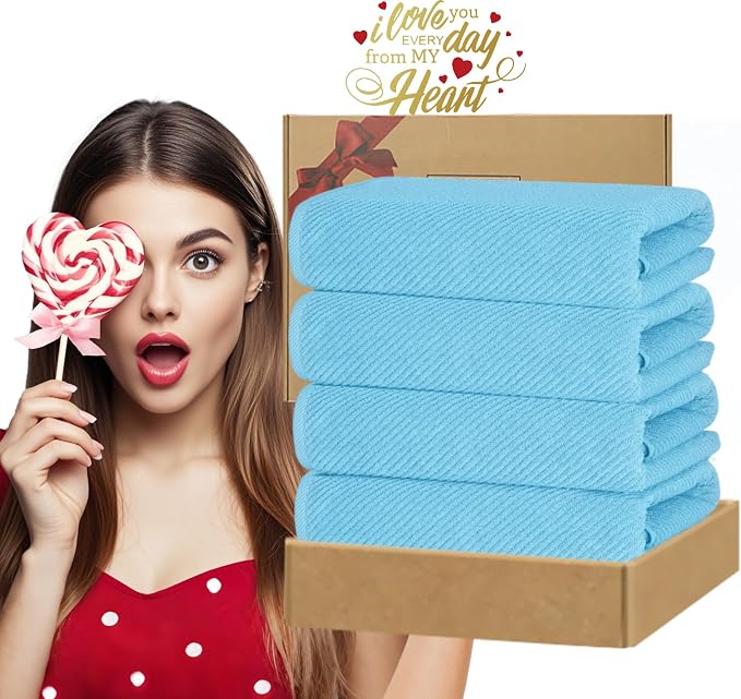 VOOVA & MOVAS Bath Towel Set, Bath Towels Set - Image 6