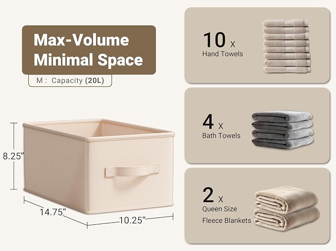 Storage Bins, Fabric Satin Storage Baskets - Image 3