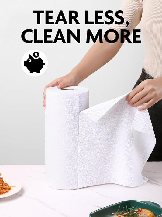 Fantasticlean Microfiber Cleaning Cloth Roll -75 Pack, Tear Away Microfiber - Image 2