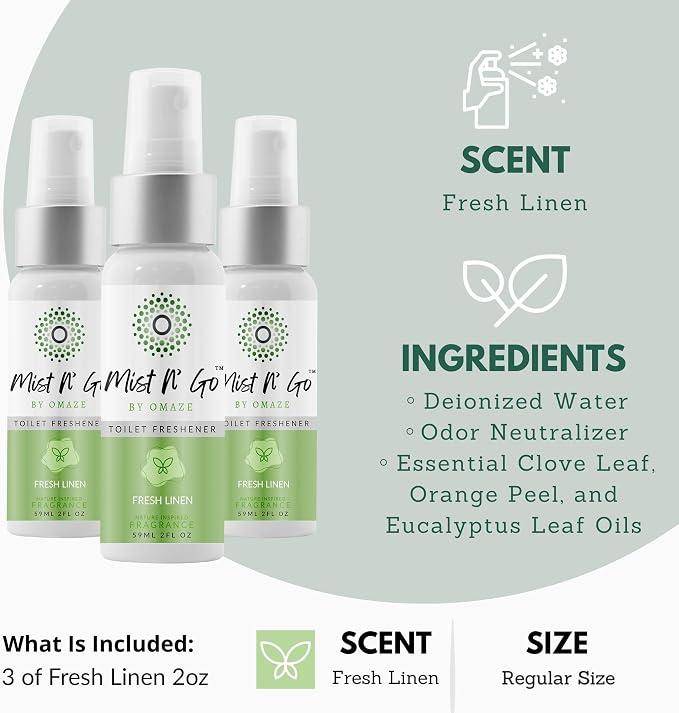 Mist N’ Go by Omaze Travel Bathroom Spray - Image 2