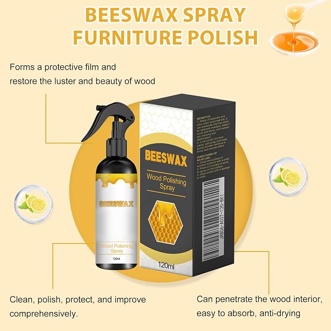 2Pcs Natural Beeswax Care Spray & Restorer, 2025 New Bees Wax Furniture Polish - Image 7