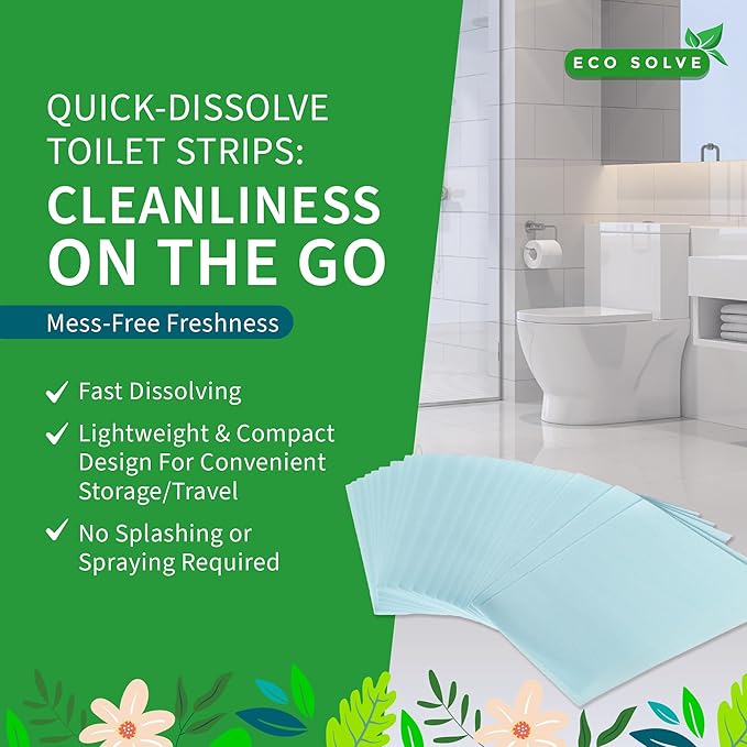 Natural Toilet Bowl Cleaner Strips, Eco-friendly, Septic Safe, Removes Odors & - Image 5