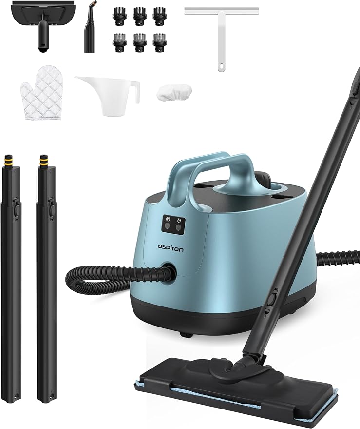Steam Cleaner, 293°F 58 PSI Powerful Multipurpose Handheld Steam Mop by aspiron