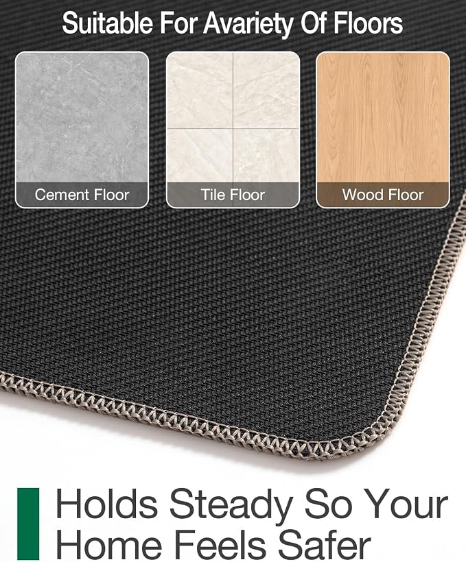 LUMI Ultra Thin Door Mat for Entryway, Low Profile Non Slip Rubber Backing - Image 9