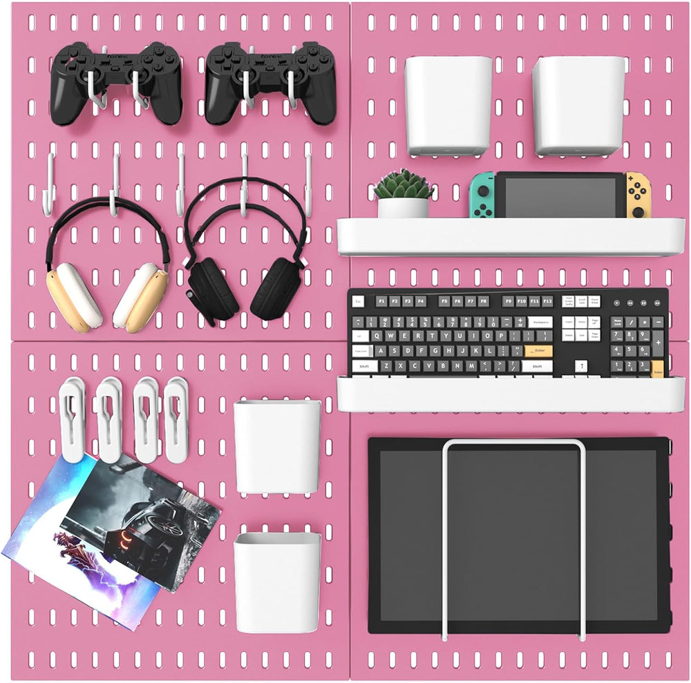 MULSAME Pegboard Combination Kit, 25.2" x 25.2" Wall Mounted Storag...