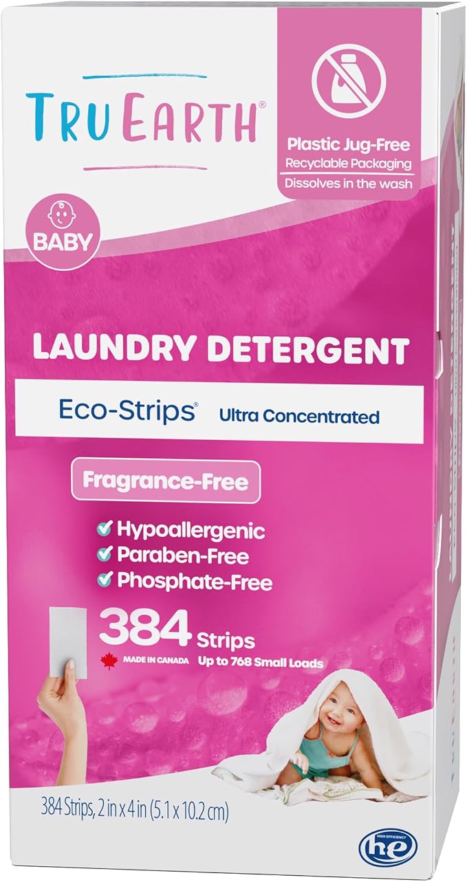 Tru Earth Hypoallergenic Baby Laundry Detergent Sheets/Strips by TruEarth