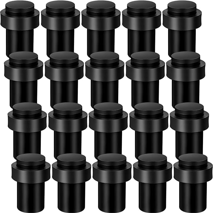 Chumia 6 Pcs Door Stopper Mounted Floor Stops Stainless Steel Cylindrical by Chumia