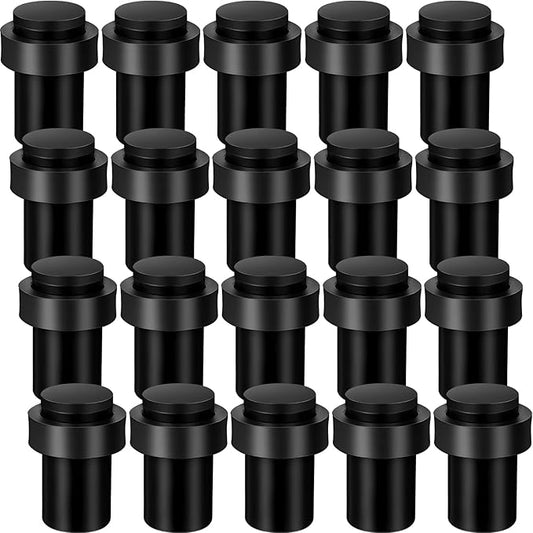 Chumia 20 Pcs Door Stopper Mounted Floor Stops Stainless Steel Cylindrical by Chumia