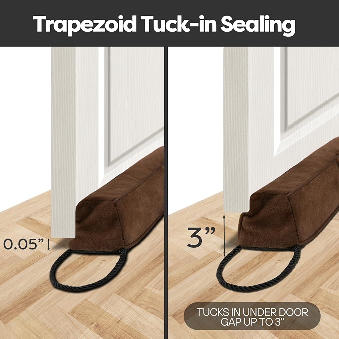 Weighted Door Draft Stopper for Front Door, for Exterior, Back Door, Fits Door - Image 3