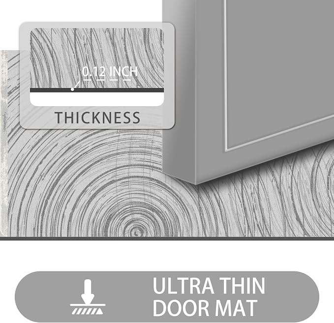 Ultra Thin Door Mat Indoor Entrance, 1/10 in Thin Door Mats - Image 2