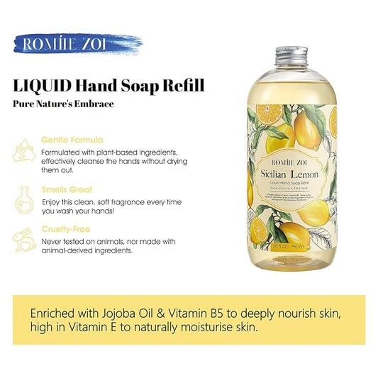ROMIIE ZOI Liquid Hand Soap Refills, Gentle & Moisturizing Formula, 750 ML/ 26 - Image 2