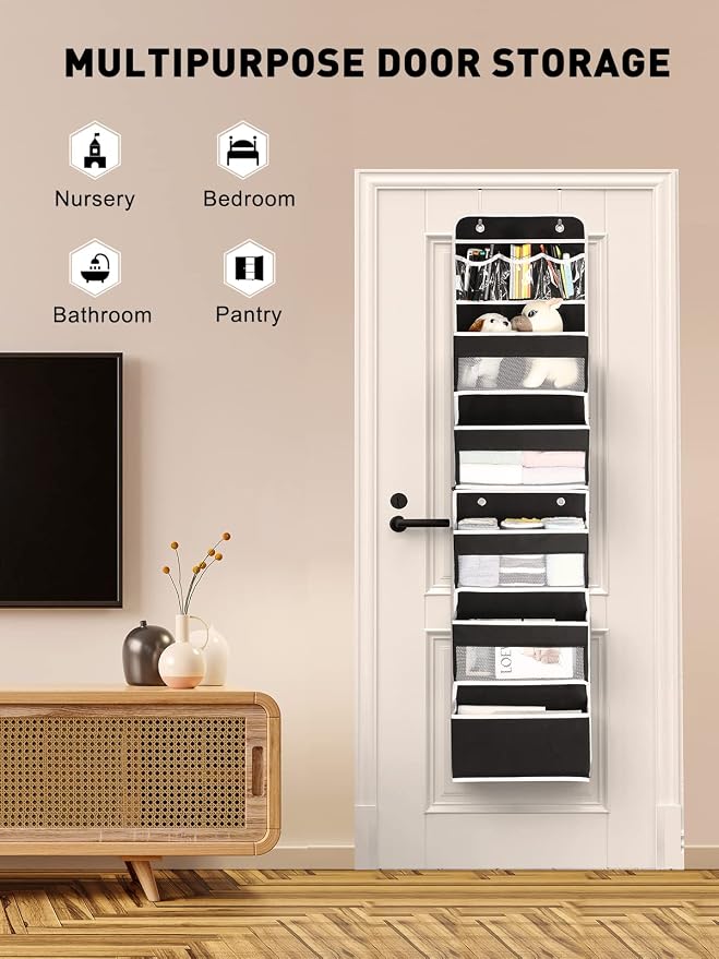 Yecaye 6-Tier Over The Door Storage Organizer, Flexible 1 Split into 2 - Image 4
