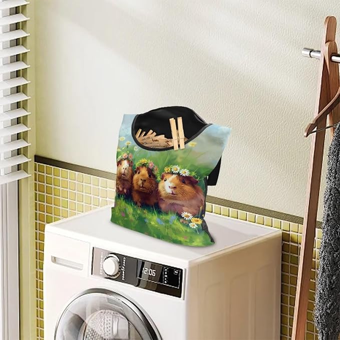 Guinea Pig Clothespin Bag Space-Saving Laundry Hanging Storage Organizer - Image 3