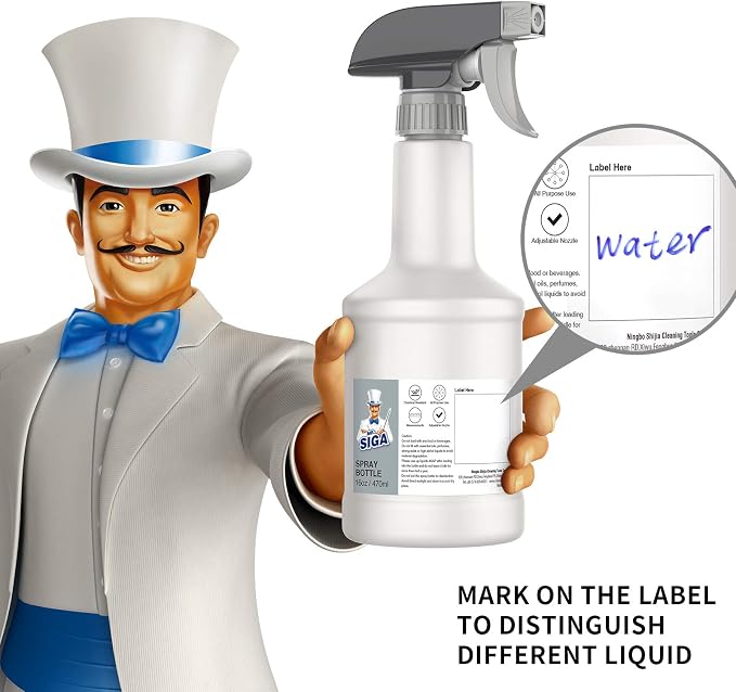 MR.SIGA 16 oz Empty Plastic Spray Bottles - Image 2