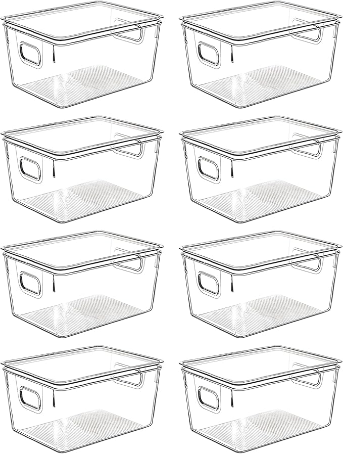 Clear Plastic Storage Bins by CONTROLKITCHEN