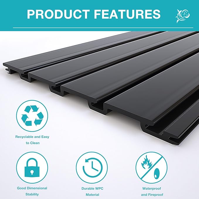 NeatiEase Slatwall Panel Wall Storage Systems, 2 x 4ft Slat Wall Paneling - Image 2