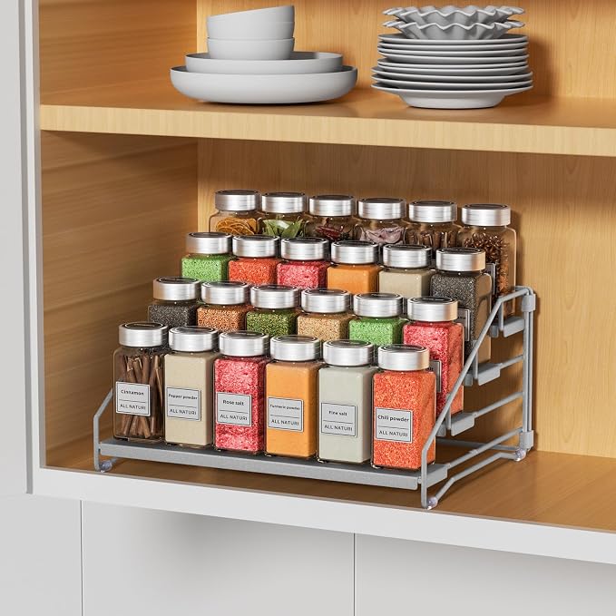 RCHYFEED 4 Tier Spice Rack Organizer, Spice Organization - Image 9