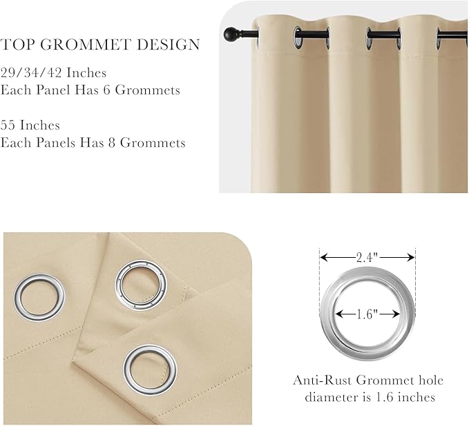 PONY DANCE Biscotti Beige Curtains 102 Inches Long - Image 4