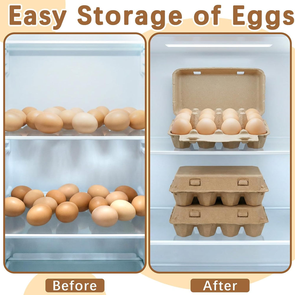 Egg Cartons 12 Count, 50 Pack Cardboard Egg Cartons Cheap Bulk, Reusable Pape...