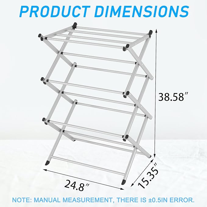 Household Indoor Folding Clothes Drying Rack, Dry Laundry and Hang Clothes - Image 2